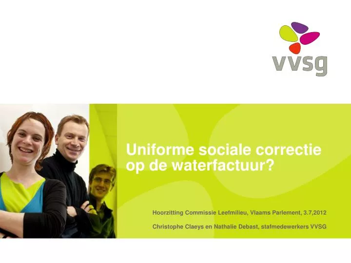 uniforme sociale correctie op de waterfactuur