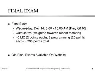 FINAL EXAM