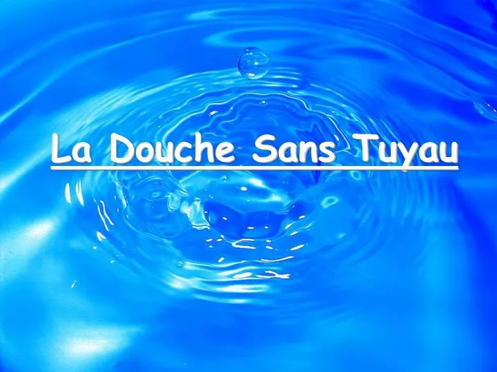 la douche sans tuyau