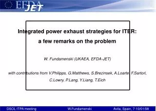 Integrated power exhaust strategies for ITER: a few remarks on the problem