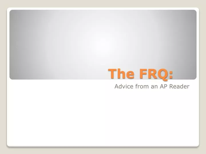 the frq