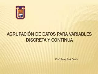 agrupaci n de datos para variables discreta y continua