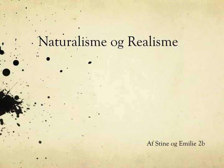 naturalisme og realisme