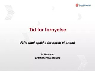 tid for fornyelse