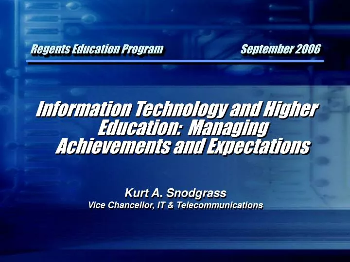regents education program september 2006