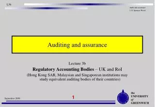 Auditing and assurance