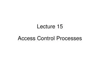 Lecture 15 Access Control Processes