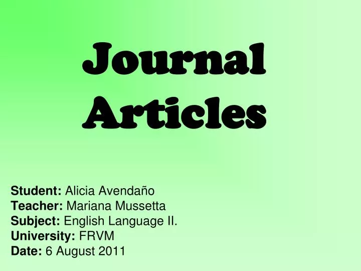 journal articles