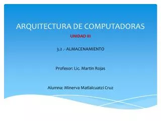 arquitectura de computadoras