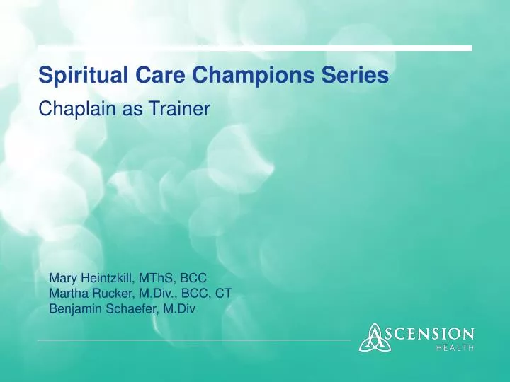 spiritual care champions series