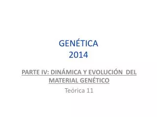 gen tica 2014
