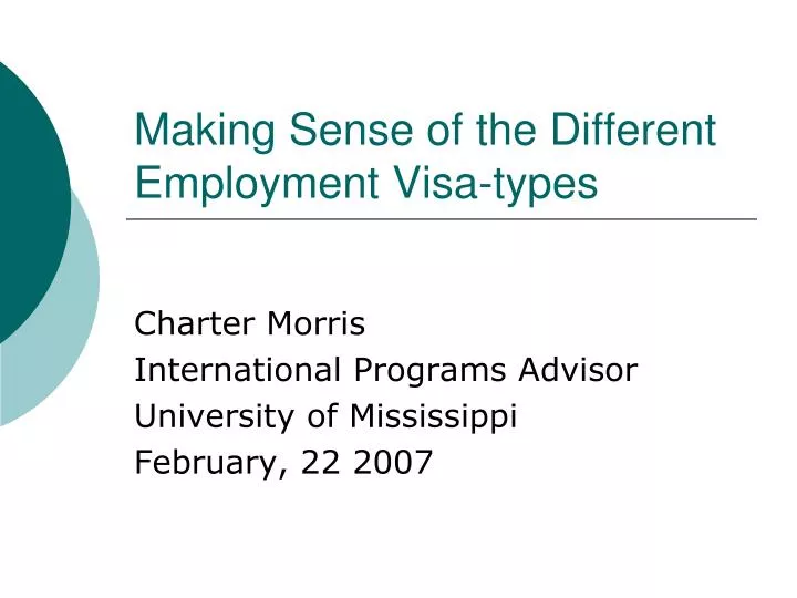 making sense of the different employment visa types