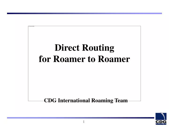 direct routing for roamer to roamer