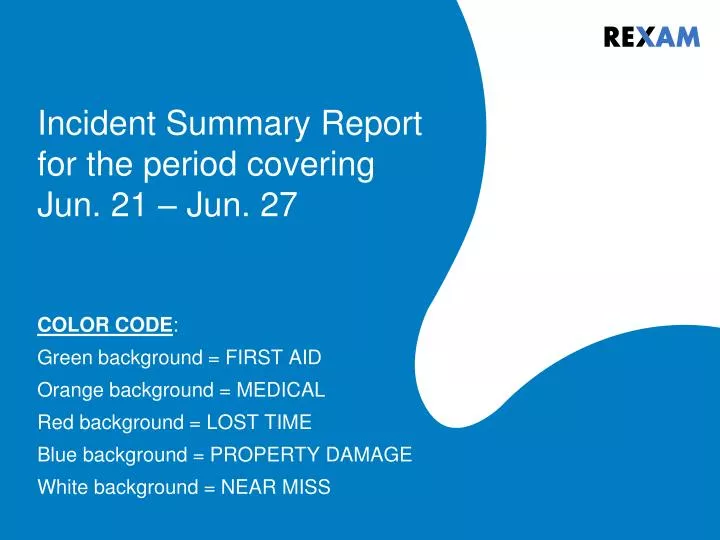 incident summary report for the period covering jun 21 jun 27