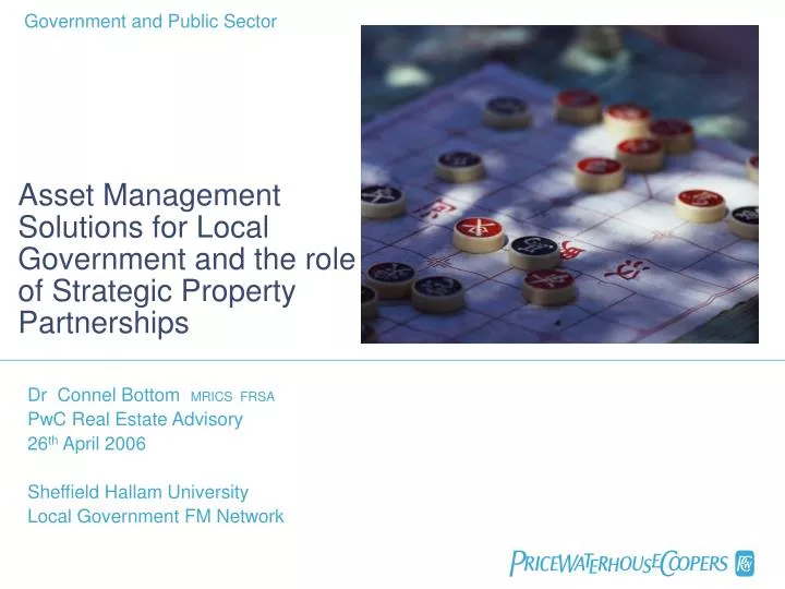 asset management solutions for local government and the role of strategic property partnerships