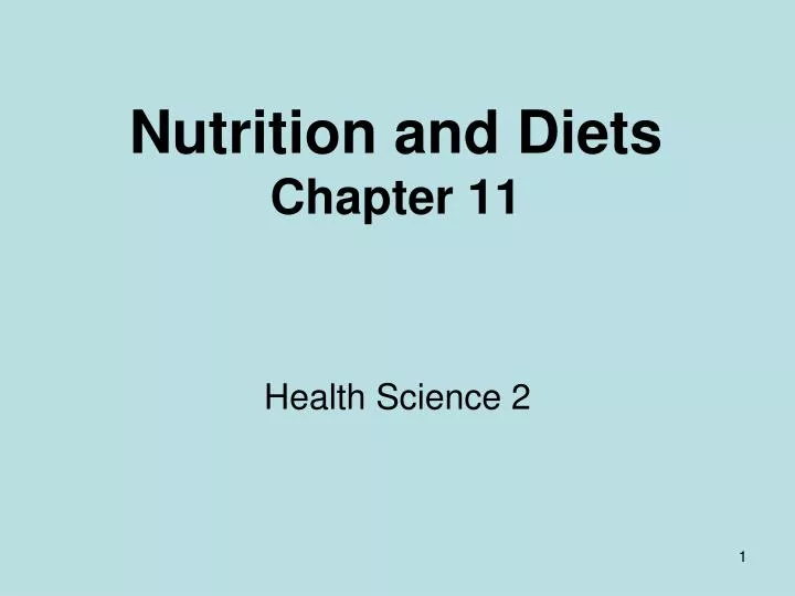 nutrition and diets chapter 11