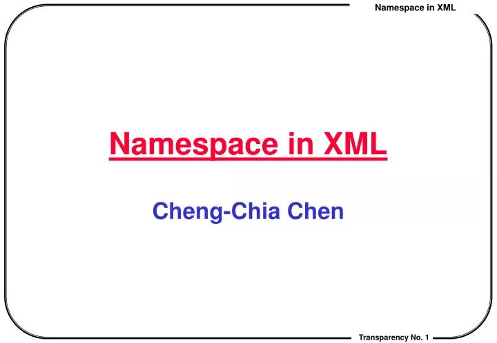 namespace in xml
