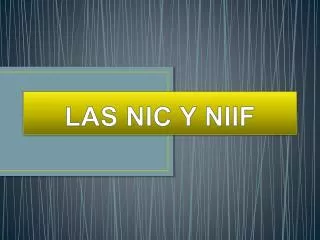 las nic y niif