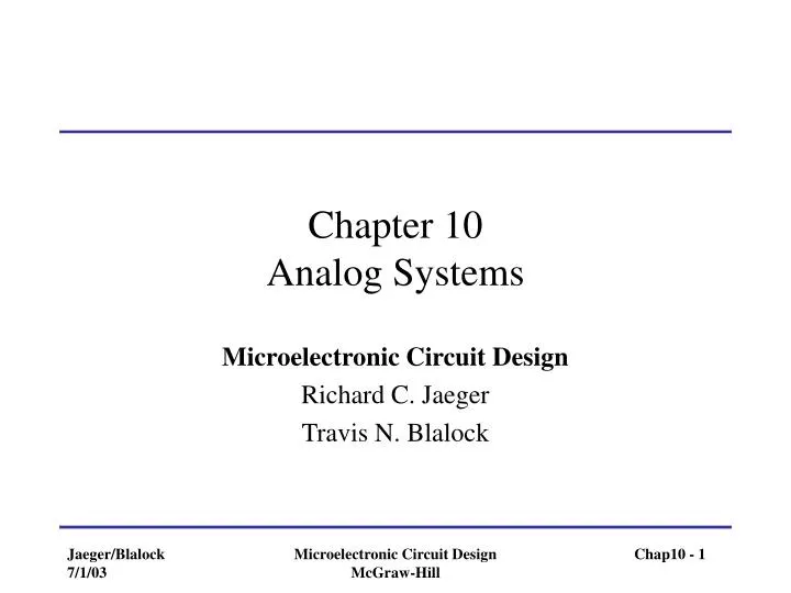 chapter 10 analog systems