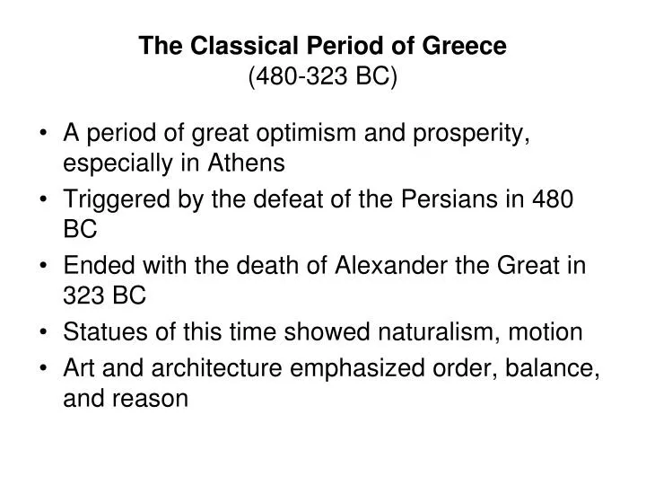 the classical period of greece 480 323 bc