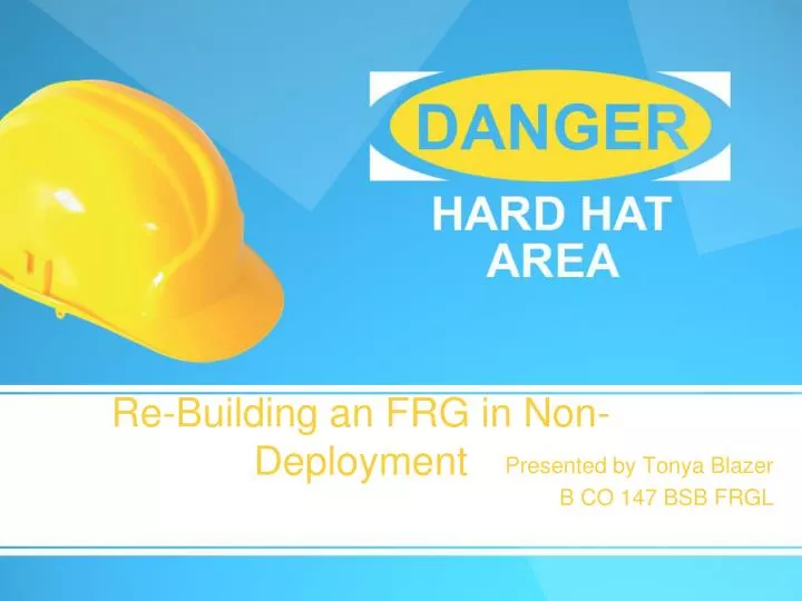 re building an frg in non deployment