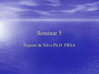 Seminar 5