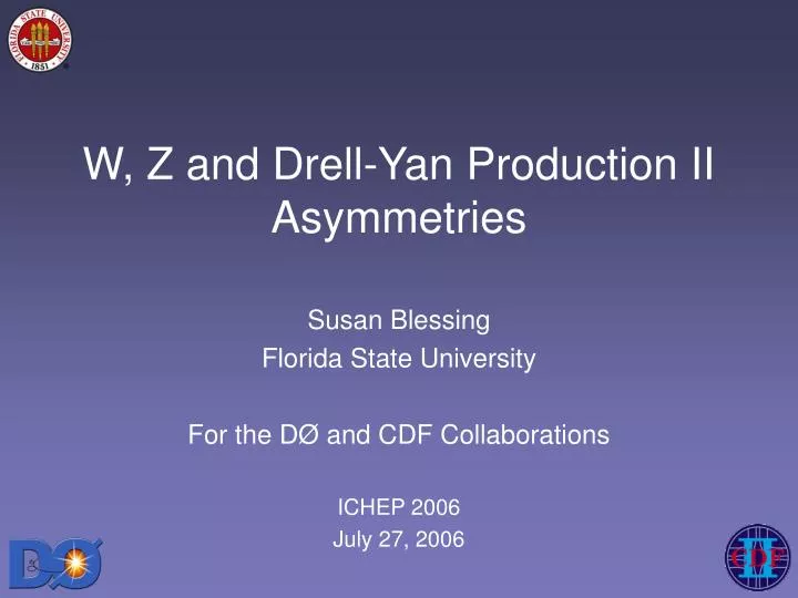 w z and drell yan production ii asymmetries