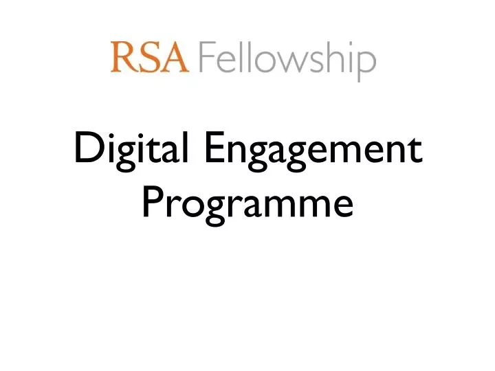digital engagement programme