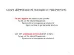 Lecture 11: Introduction to Two Degree of Freedom Systems - slide 1