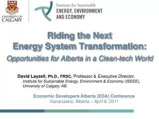 Riding the Next Energy System Transformation: Opportunities for Alberta in a Clean-tech World