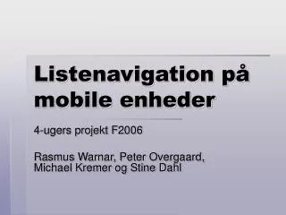 listenavigation p mobile enheder