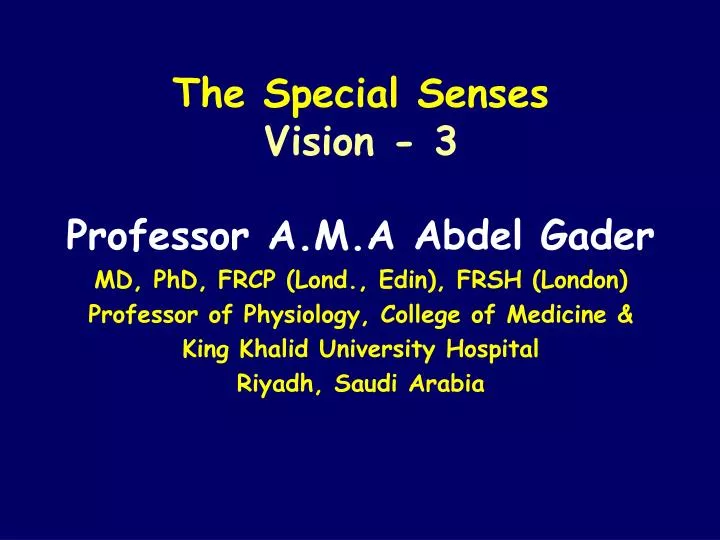 the special senses vision 3