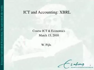ICT and Accounting: XBRL
