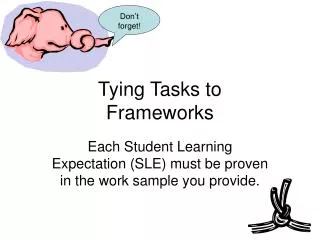 Tying Tasks to Frameworks