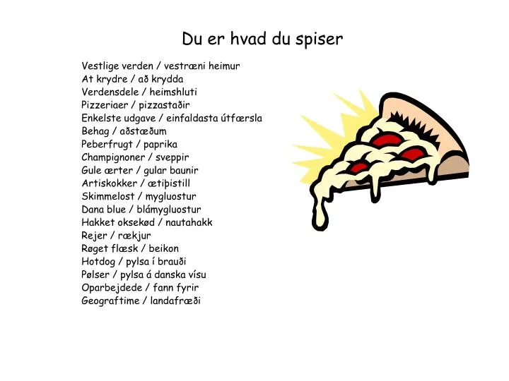 du er hvad du spiser