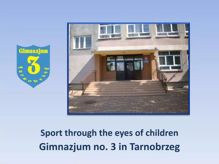 sport through the eyes of children gimnazjum no 3 in tarnobrzeg