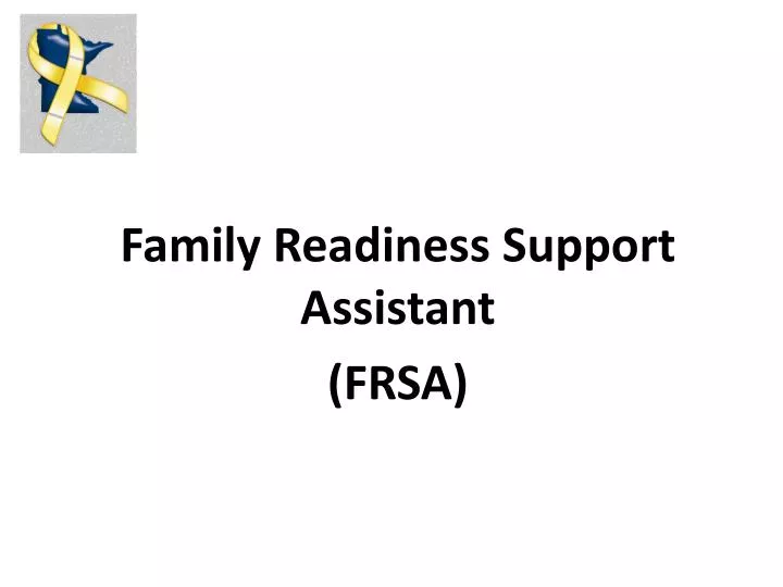 family readiness support assistant frsa