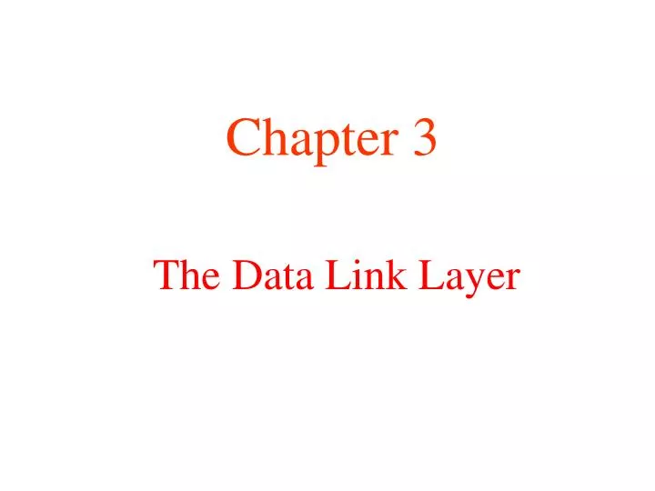 the data link layer