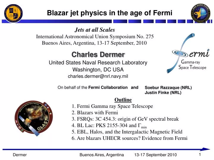 blazar jet physics in the age of fermi