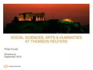 SOCIAL SCIENCES, ARTS &amp; HUMANITIES AT THOMSON REUTERS