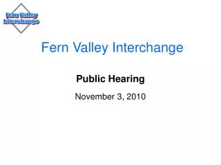 Fern Valley Interchange