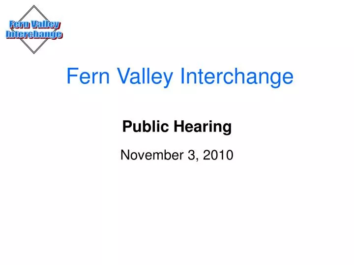 fern valley interchange