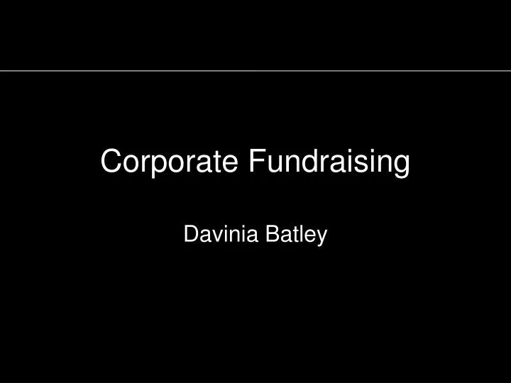 corporate fundraising