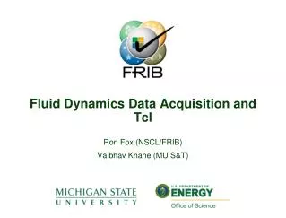 Fluid Dynamics Data Acquisition and Tcl