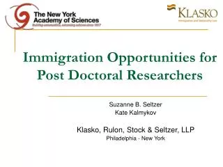 Immigration Opportunities for Post Doctoral Researchers