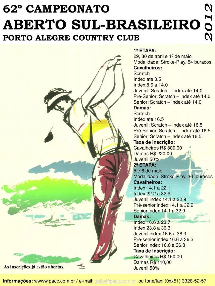 62 campeonato aberto sul brasileiro porto alegre country club