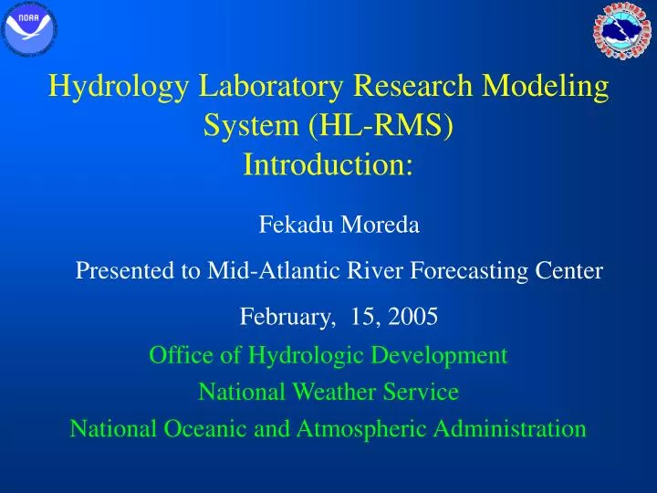hydrology laboratory research modeling system hl rms introduction