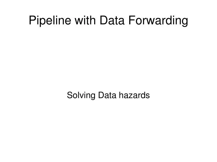 solving data hazards