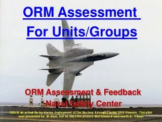 ORM Assessment &amp; Feedback