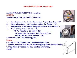 FWD DETECTORS 11-03-2003